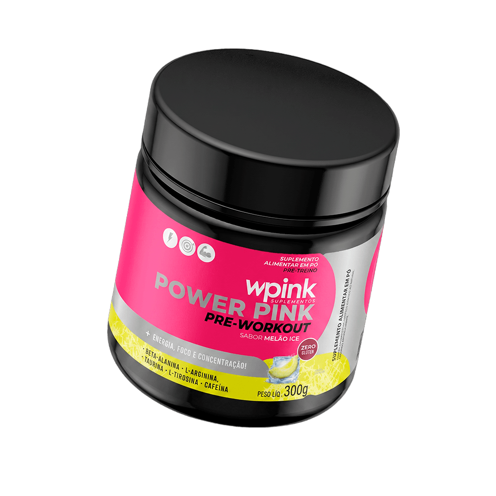 super power pink de melão ice - pré-treino - 300g - wp